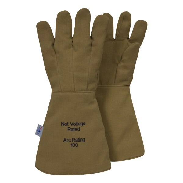 100 cal ArcGuard Gloves 18 inches Caramel Brown